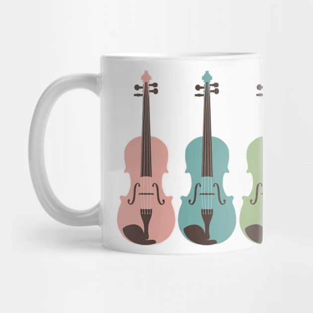 A Serenade of Strings in Pink, Teal and Green by NattyDesigns